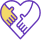 Hands and heart icon